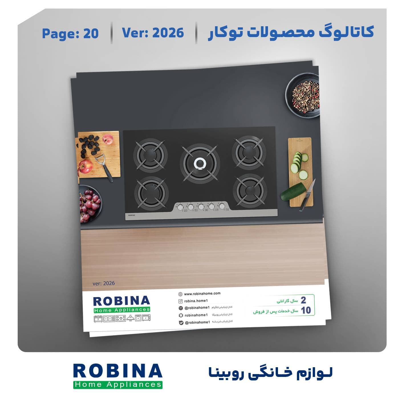 جلد کاتالوگ محصولات توکار روبینا ۲۰۲۶